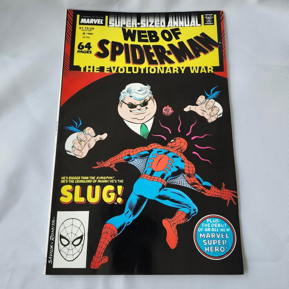 Marvel Web of Spider-Man Annual 4 Super-Sized Comic Book 1988 Evolution